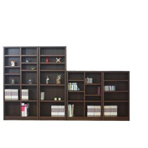 素敵な 本棚 ブックシェルフ 幅90cm ハイタイプ 高さ180cm 可動棚板8枚付き 木目調 日本製 ブラウン 完成品 代引不可 必要品