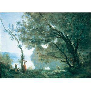 世界の名画シリーズ、プリハード複製画 ジャン・バティスト・カミーユ・コロー作 「モルトフォンテーヌの...