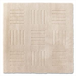 吸着式 キッチンマット/台所マット 〔ベージュ〕 60×60cm 正方形 日本製 ジョイント式 洗える 『ピタプラス ブリック』