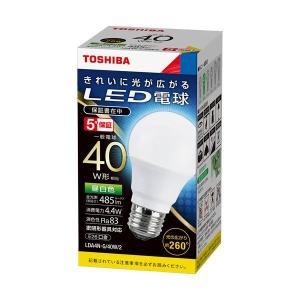 （まとめ）東芝ライテック LED電球 一般電球形 E26口金 4.4W 昼白色 LDA4N-G/40W/2 1個 〔×5セット〕｜little-trees