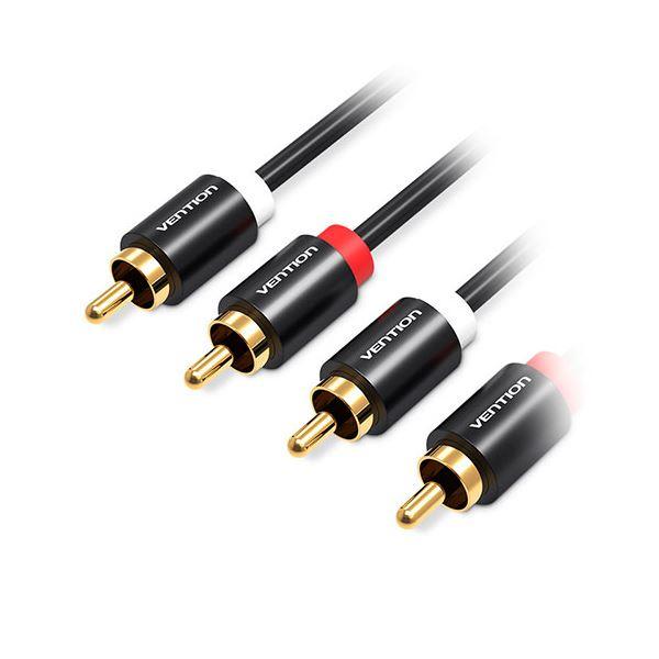 〔5本セット〕 VENTION 2RCA Male to Male オーディオケーブル メタルタイプ...