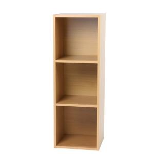 レコード収納　木製家具 レコードラック(LP収納用ラック)/バイナルボックス 木製 3段 VL-3 木目