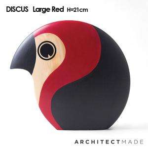 アーキテクトメイド Discus(ディスカス）ラージ Bird レッド デンマーク 北欧木製オブジェ・置物｜little