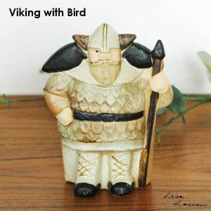 Lisa Larson(リサ ラーソン）Viking with Bird(バイキングウィズバード） 北欧オブジェ・置物｜little