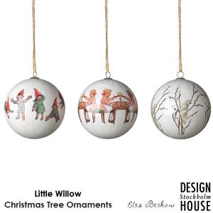 エルサべスコフ・クリスマスオーナメント3個セットLittle Willow DESIGN HOUSE stockholm(デザインハウス ストックホルム)｜little