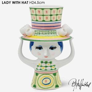 LADY WITH HAT VASE H24.5cm ビヨン・ヴィンブラッド Bjorn Wiinblad 北欧デンマーク 54051【正規品】｜little