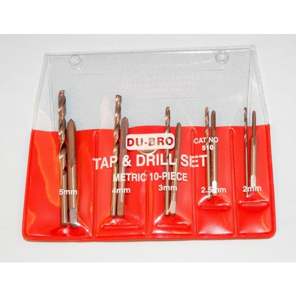 DU-BRO 510 タップ&amp;ドリル(ミリサイズ) 10本入り - TAP &amp; DRILL SET ...
