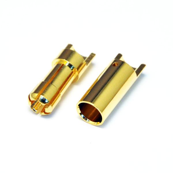 AMASS 5.5mm 先割れタイプゴールドコネクター　ハーフカット(10ペア) 【メール便可】