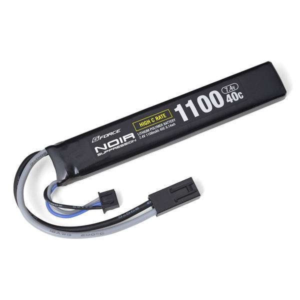G-FORCE Noir Suppression LiPo 7.4V 1100mAh 40C ストッ...