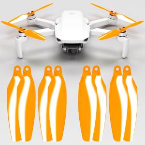 MAS DJI Mini 2/Mini SE用 STEALTHアップグレード・プロペラ 4.1x2.1 (オレンジ）4本セット 【メール便可】