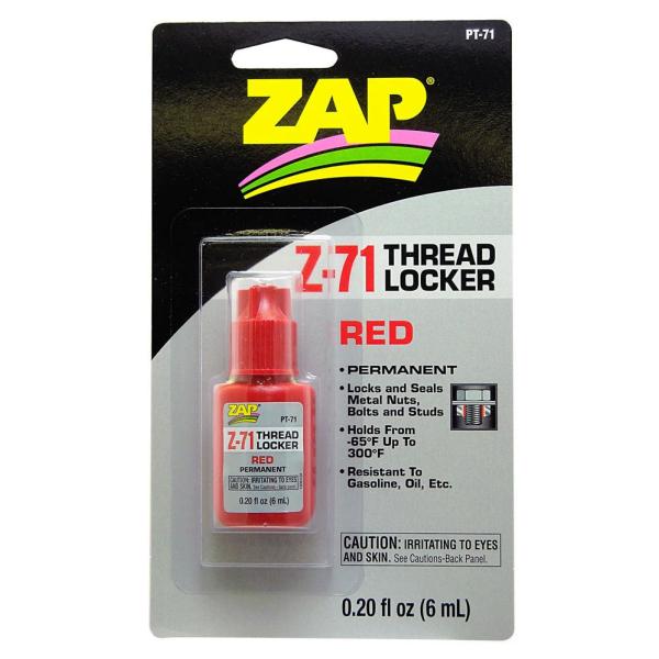 ZAP PT71 ネジロック(レッド) 0.2oz - Thread Locker 【メール便可】