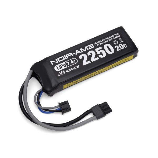 G-FORCE Noir AM3 LiPo 7.4V 2250mAh ミニS互換サイズ 次世代コネク...