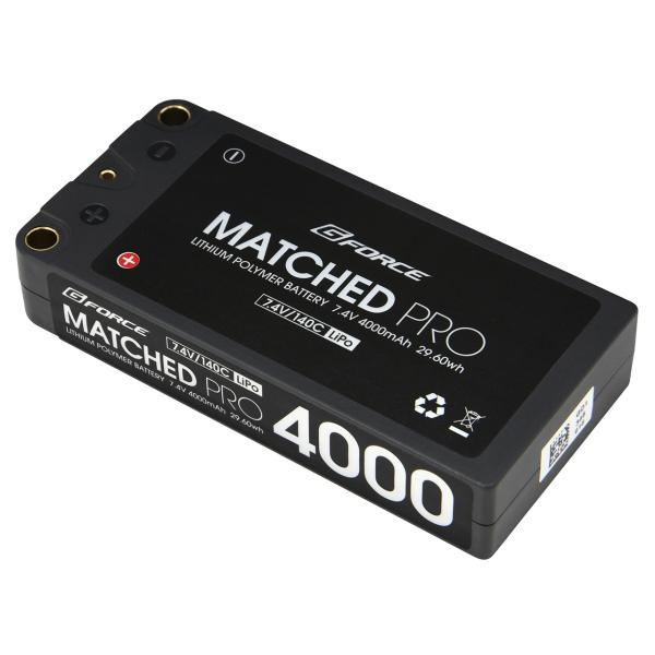 ジーフォース MATCHED PRO 7.4V 4000mAh LiPo Battery GFG01...