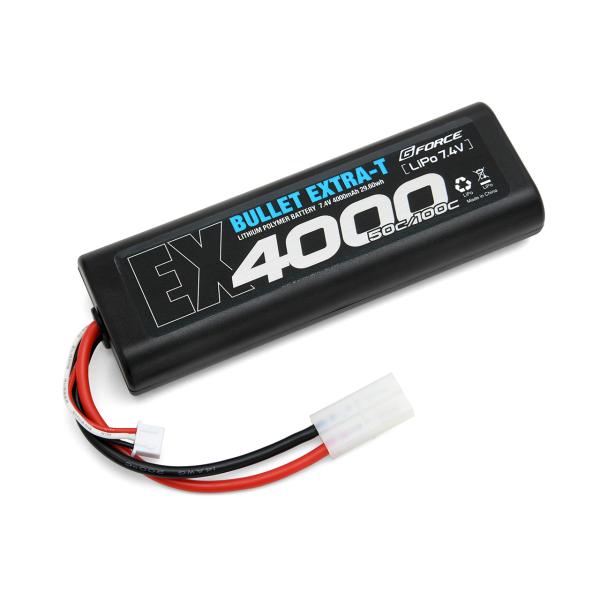 ジーフォース BULLET EXTRA-T 7.4V 4000mAh タミヤタイプコネクター リポバ...