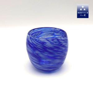 琉球ガラス工房三ツ星 藍(あい)ロックグラス 白水 日本製 : LITTLE BOX