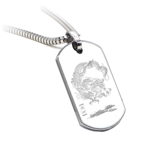 メンズネックレス SPTBD11 龍神＆鳳凰 Dragon&amp;Phoenix 和風素描版 開運 御守り...