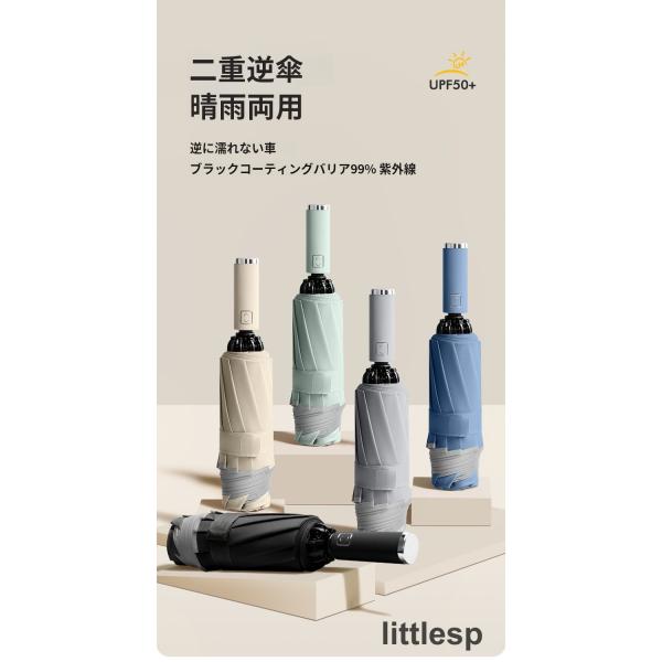 折りたたみ傘 日傘 雨傘 晴雨兼用 ワンタッチ 自動開閉 逆折り 10本骨 撥水加工 反射テープ付き...