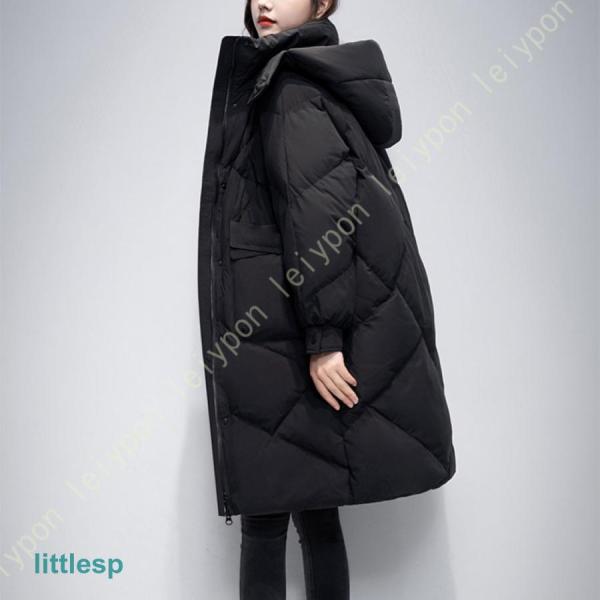 膝下 ベンチコート レディース 冬 可愛い ファー付き フード ダウン 中綿コート アウター ロング...