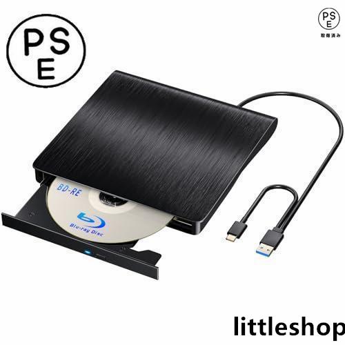 ブルーレイドライブ外付け USB3.0 BDプレイヤー再生読み書 対応外付け CD/DVD/BD-R...