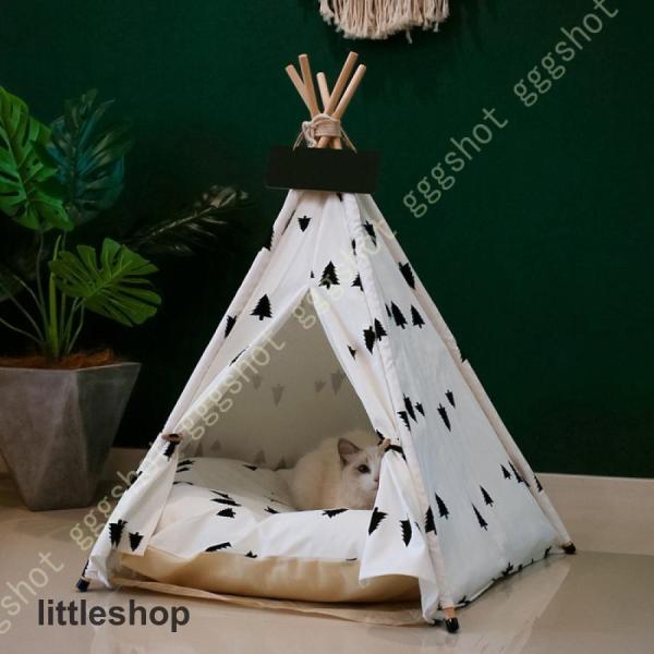 猫 ベッド 犬 ベッド テント 犬小屋 夏用 洗える ドーム ペットベッド 犬用ベッド 猫用ベッド ...