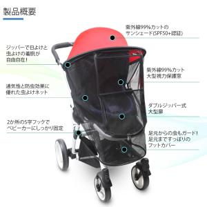 ベビーカー 日よけ 虫よけ マニト 2WAY ...の詳細画像1
