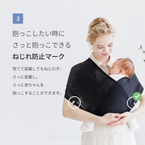抱っこ紐 抱っこひも 新生児 夏 スリング サ...の詳細画像3