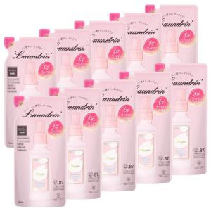 ランドリン 柔軟剤 サクラチェリーブロッサム 2026 詰替 480mL 詰め替え 詰替え ニオイ 防臭 抗菌 赤ちゃん 部屋干し 花粉対策 静電気 期間限定 10袋セット