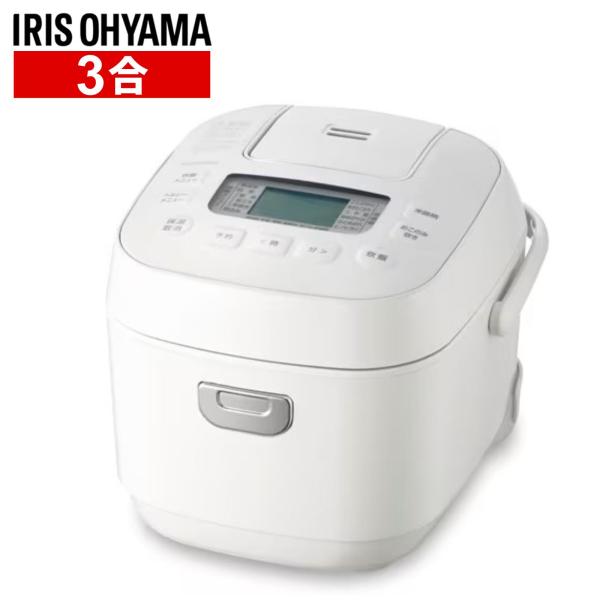 アイリスオーヤマ 炊飯器 3合 マイコン式 RC-MEA30-W ホワイト 銘柄 炊き分け 炊飯ジャ...