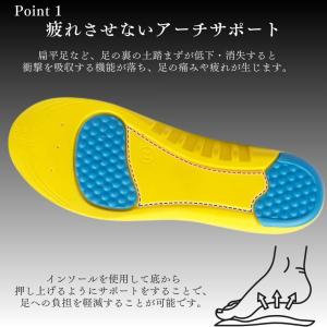 インソール 疲れない 衝撃吸収 ゲル 中敷き ...の詳細画像4