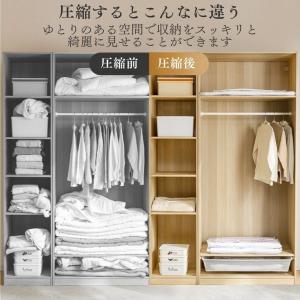 圧縮袋 2枚セット 衣類 旅行用 衣替え 手押...の詳細画像4