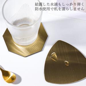 コースター おしゃれ ゴールド シルバー 黒 ...の詳細画像2