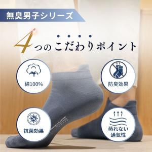 靴下 メンズ 3足セット くるぶし 綿100%...の詳細画像3