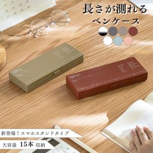 ペンケース 大容量 韓国 スマホスタンド プラスチック スリム 筆箱 シンプル コンパクト