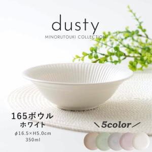 みのる陶器 dusty 中鉢 おしゃれ サラダボウル 北欧 煮物鉢 カフェボウル シリアルボウル 洋食器 和食器 美濃焼 ダスティ 16.5cm