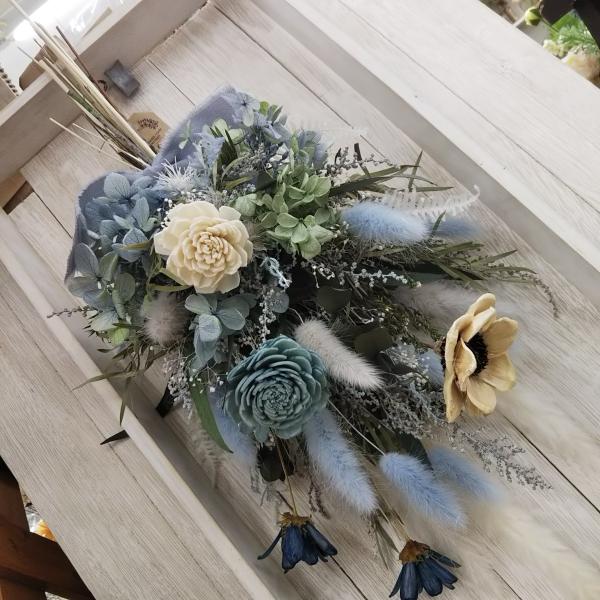 ドライフラワーのスワッグ