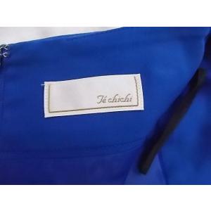 古着 レディース テチチ Te chichi 膝丈フレアスカート ブルー無地 Mサイズ ウエスト約66 総丈約49 AG-10★併190520●送料無料｜littletough