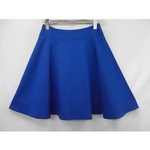 古着 レディース テチチ Te chichi 膝丈フレアスカート ブルー無地 Mサイズ ウエスト約66 総丈約49 AG-10★併190520●送料無料｜littletough｜02