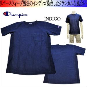 CHAMPION(チャンピオン)R/W INDIGO POCKET T-シャツC3-H307｜littletreasure
