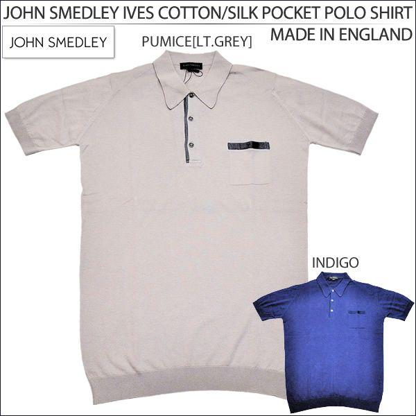 JOHN SMEDLEY[ジョンスメドレー]IVES COTTON/SILK POCKET POLO...