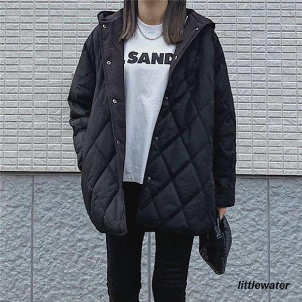 キルティング コート 中綿 コート レディース キルティングコート フード付き カーディガン アウタ...