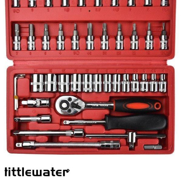 バイク・自転車　整備 修理 メンテナンス 工具 箱 ツールセット 自転車工具キット ラチェット ソケ...