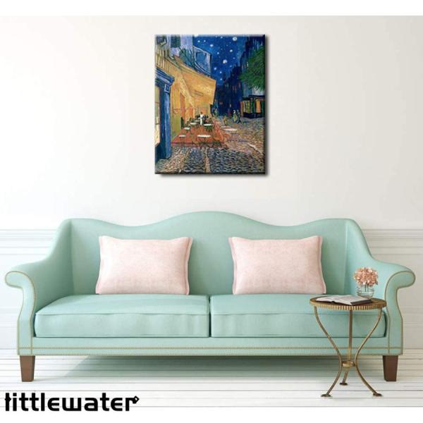 ゴッホ ファブリックパネル  絵画 インテリア ファブリック 絵 「夜のカフェテラス」 40×60c...