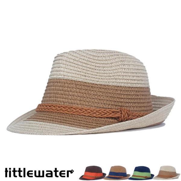 ペーパーハット 親子 52cm/57cm メンズ キッズ 麦わら帽子 中折れ帽 中折れハット 帽子 ...