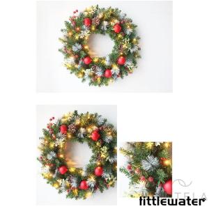 クリスマスリース 花輪 直径30-40CM 玄...の詳細画像4
