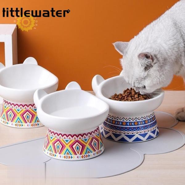 フードボウル 猫用 食器 小中型犬用 ペット食器 セラミックス製 可愛い ins風 食器 陶磁器 焼...