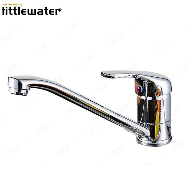 蛇口 台所 シングル レバー シンク 洗面台 水栓 金具 混合栓 シルバー シンプル 簡単 取替 ホ...