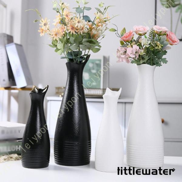 花瓶 ねこ モチーフ フラワーベース 陶器 白 黒 おしゃれ 北欧 セラミック 猫 キャット 可愛い...