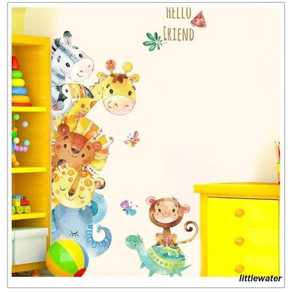 ウォールステッカー 壁紙シール ウォールシール アニマル 動物 イラスト 可愛い かわいい おしゃれ...