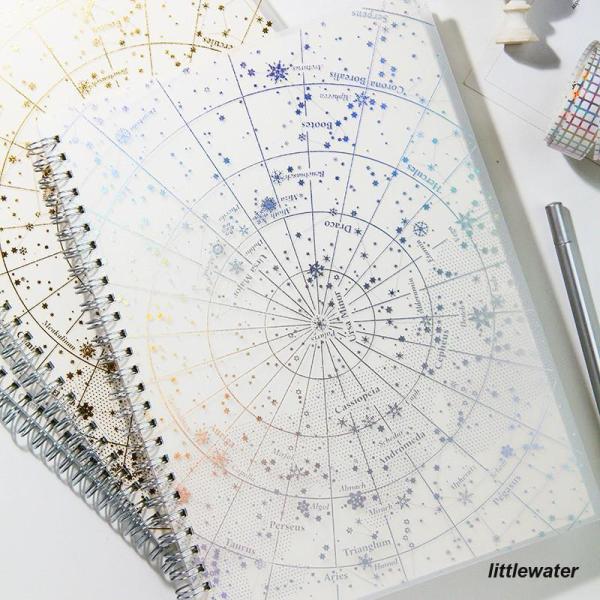 ノート リングノート 方眼 横罫 ドット 無地 白紙 文房具 文具 ステーショナリー 事務用品 星空...