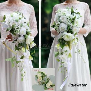 結婚式 ブーケ ブートニア 花冠 ブーケ ブートニア 花冠の3点セット ブライダル アートフラワー